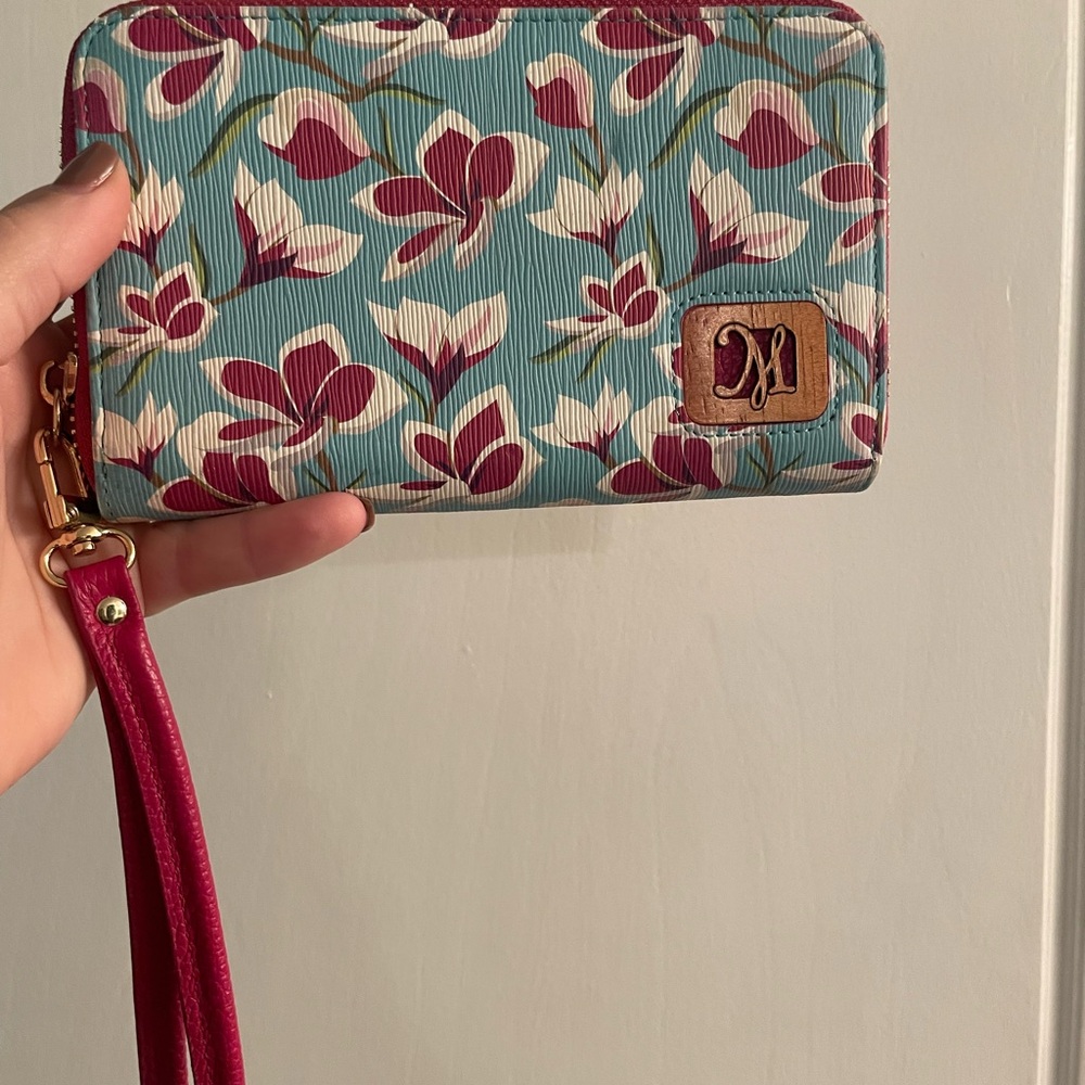 Floral Blue and Pink Women's Wallet